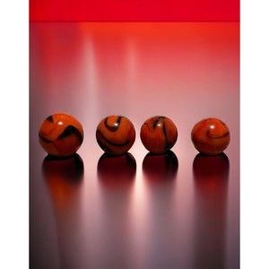 Big Game Toys Bengal Tiger Glass Marbles Set Of 4 Orange Black Round Kids Gifts